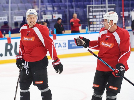 Раскатка "Авангарда" перед выездным матчем с "Ак Барсом"