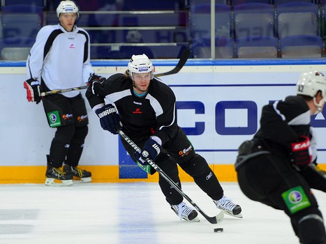 Раскатка "Авангарда" в Казани перед матчем с "Ак Барсом" 15 сентября 2013
