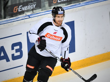 Раскатка "Авангарда" перед матчем с "Витязем"