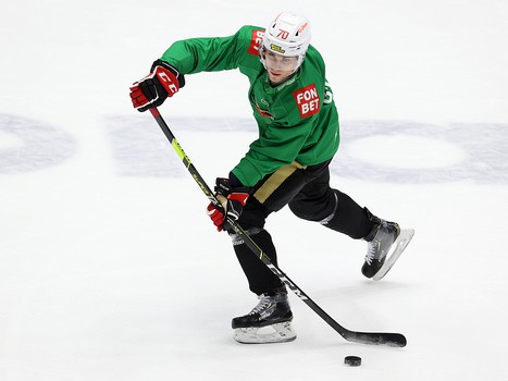 Раскатка «Авангарда» перед матчем в Хабаровске