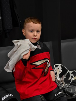 Тренировка воспитанников Хоккейной Академии «Авангард» 2019 года рождения на G-Drive Арене