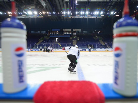 Раскатка "Авангарда" в Казани перед матчем с "Ак Барсом" 15 сентября 2013