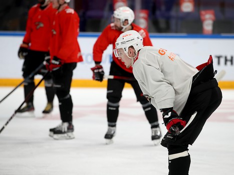 Тренировка «Авангарда» перед пятым матчем серии с «Ак Барсом»