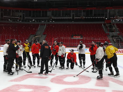 Раскатка «Авангарда» перед матчем против СКА