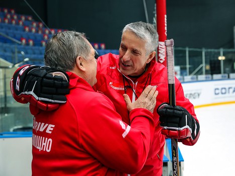 Раскатка «Авангарда» перед матчем с московским «Динамо»