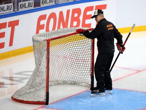Тренировка «Авангарда» перед матчем в Уфе