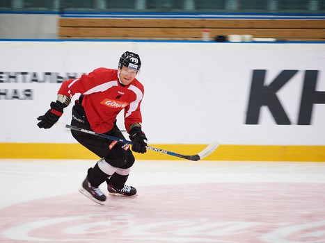 Раскатка "Авангарда" перед матчем со "Спартаком"