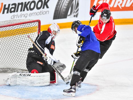 Раскатка "Авангарда" перед матчем с "Витязем"