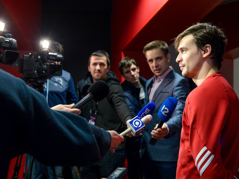 Открытая тренировка "Авангарда" для СМИ перед плей-офф