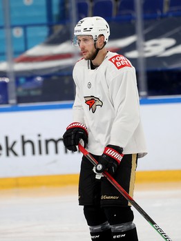 Раскатка «Авангарда» перед матчем в Нижнекамске