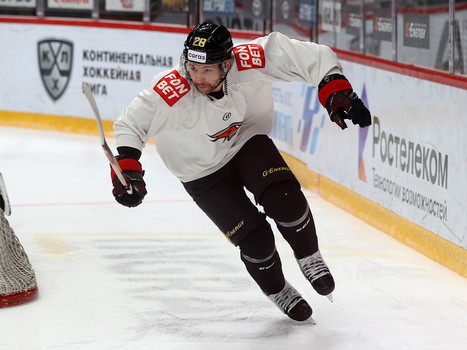 Раскатка «Авангарда» перед матчем с «Металлургом»