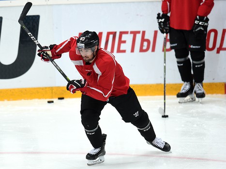 Раскатка "Авангарда" перед матчем с "Нефтехимиком"