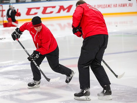 Раскатка «Авангарда» перед матчем с «Торпедо»