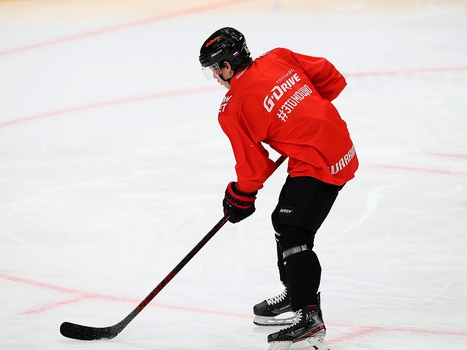 Раскатка «Авангарда» перед матчем с «Автомобилистом»