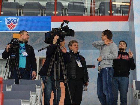 Открытая тренировка "Авангарда" для СМИ перед стартом плей-офф