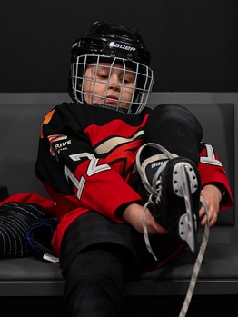 Тренировка воспитанников Хоккейной Академии «Авангард» 2019 года рождения на G-Drive Арене