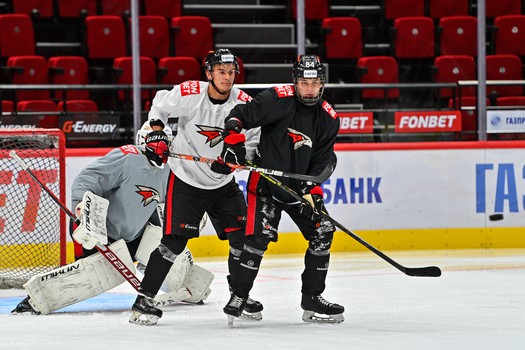 Раскатка «Авангарда» перед матчем с «Металлургом»