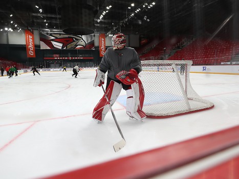 Раскатка «Авангарда» перед матчем против СКА