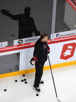 Раскатка «Авангарда» перед матчем с «Барысом»