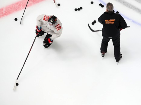 Раскатка «Авангарда» перед матчем с рижским «Динамо»