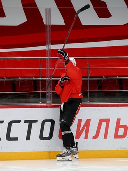 Тренировка «Авангарда» во время паузы в чемпионате