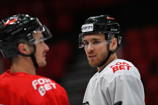 Тренировка «Авангарда» перед матчем с московским «Динамо»