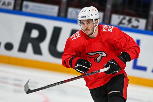 Тренировка «Авангарда» перед матчем в Новосибирске