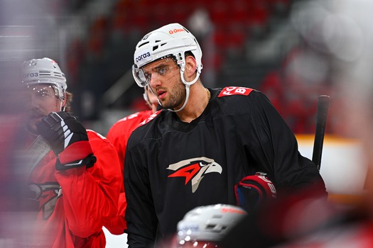 Раскатка «Авангарда» перед матчем в Череповце