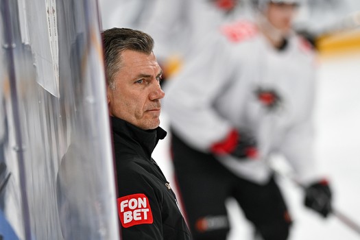 Тренировка «Авангарда» перед матчем в Новосибирске