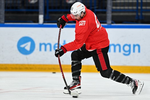 Раскатка «Авангарда» перед третьим матчем серии с «Металлургом» в Магнитогорске