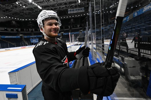 Раскатка «Авангарда» перед выездным матчем с московским «Динамо»