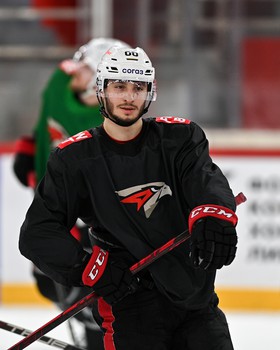 Тренировка «Авангарда» перед матчем в Екатеринбурге