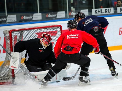 Раскатка «Авангарда» перед матчем со «Спартаком»