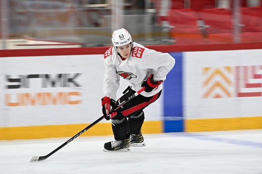 Тренировка «Авангарда» перед матчем в Екатеринбурге