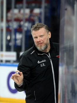 Тренировка «Авангарда» перед матчем в Магнитогорске