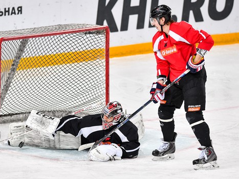 Раскатка "Авангарда" перед матчем с минским "Динамо"