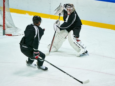 Последняя тренировка "Авангарда" на сборе в Финляндии