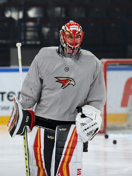 Тренировка «Авангарда» перед матчем в Магнитогорске