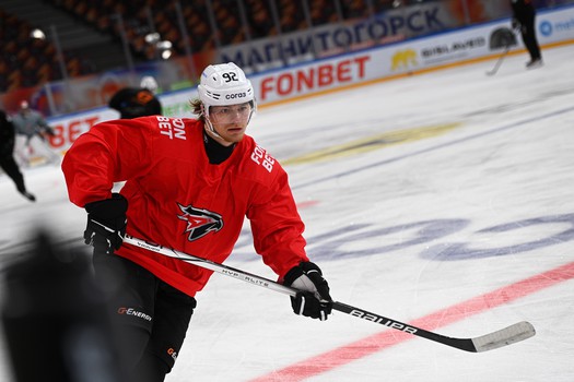 Раскатка «Авангарда» перед матчем в Магнитогорске