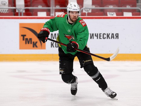 Раскатка «Авангарда» перед матчем в Челябинске