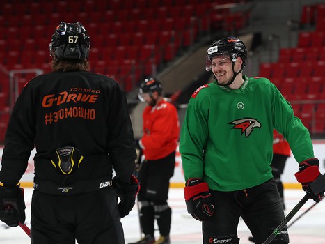 Раскатка «Авангарда» перед первым матчем серии с «Металлургом»