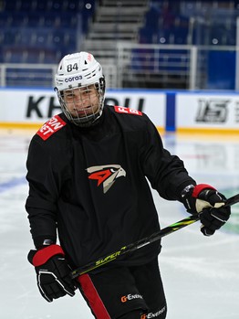 Раскатка «Авангарда» перед матчем в Уфе