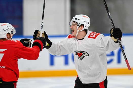 Тренировка «Авангарда» перед матчем в Тольятти