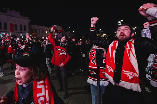 Фан-зона «Авангарда» на Пешеходном Любинском