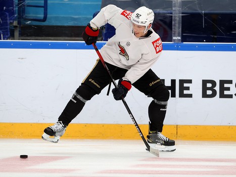 Раскатка «Авангарда» перед матчем в Нижнекамске