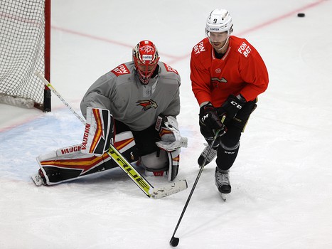 Тренировка «Авангарда» перед матчем в Новосибирске