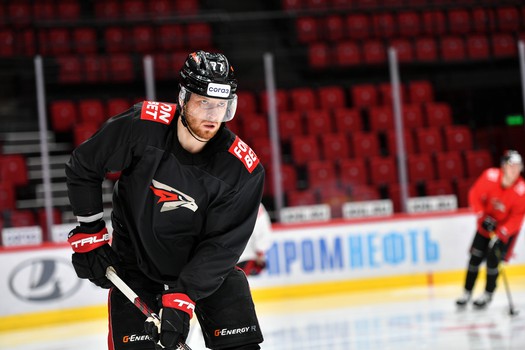 Раскатка «Авангарда» перед матчем с «Нефтехимиком»