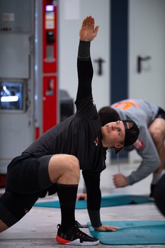 Тренировка «Авангарда» перед матчем в Санкт-Петербурге