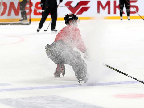 Раскатка «Авангарда» перед матчем с «Салаватом Юлаевым»