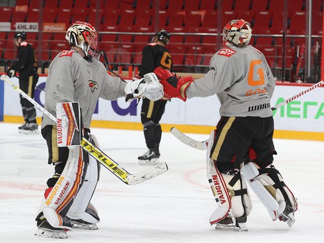 Раскатка «Авангарда» перед матчем с рижским «Динамо»